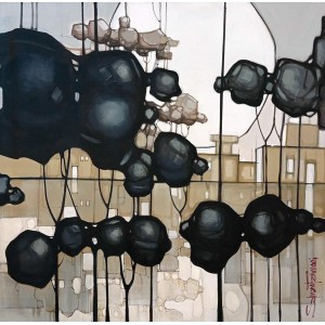 Salman Farooqi, 48 x 48 Inch, Acrylic on Canvas, Landscape Painting, AC-SF-687